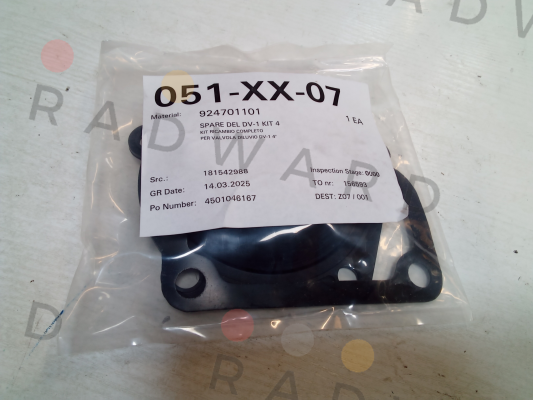 J999 / KIT FOR VALVE DV-1 4'' Grinnell