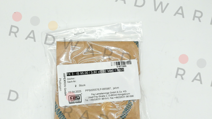 FK 3 - IS 95,00 / 3,80 x 0,82 Mat. 1.0605 (PPS005576) Fey