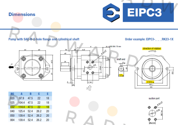EIPC3-032RA23-10 6000300207 Eckerle
