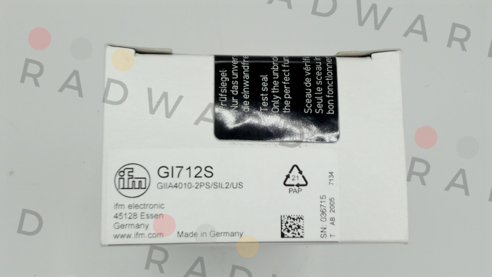 GI712S / GIIA4010-2PS/SIL2/US Ifm