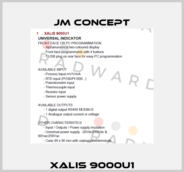 XALIS 9000U1 JM Concept