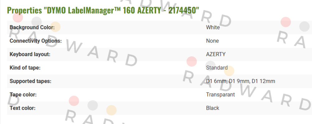 Azerty keyboard (2174450) DYMO