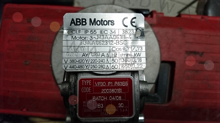 VF 30 P1 30 P71 B5 B14 Bonfiglioli