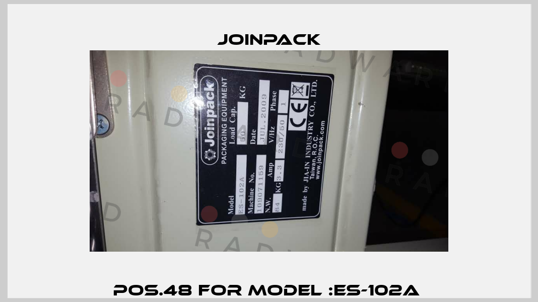 pos.48 for model :ES-102A  JOINPACK