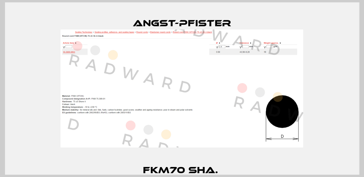 FKM70 ShA.  Angst-Pfister