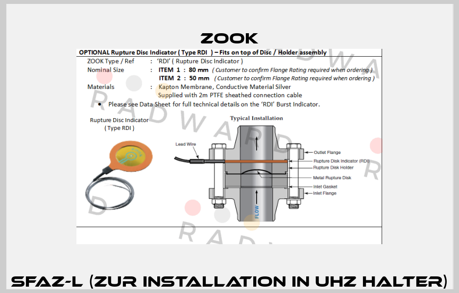 SFAZ-L (zur Installation in UHZ Halter)  Zook