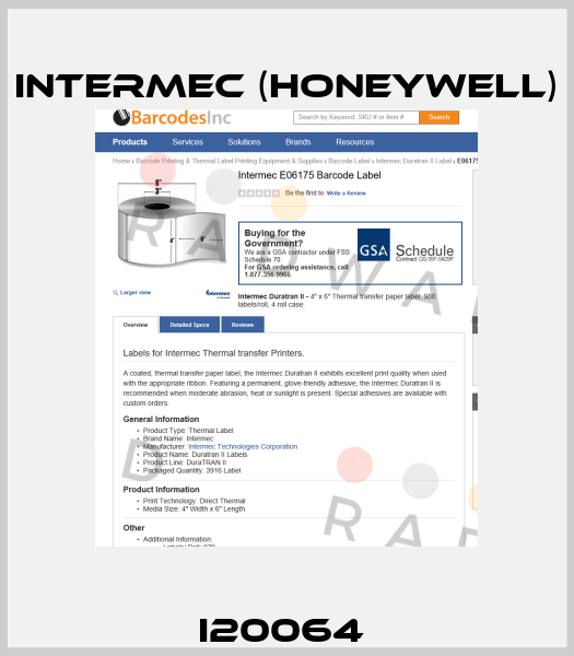 I20064  Intermec (Honeywell)