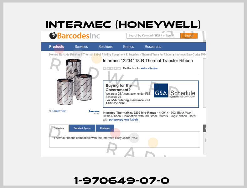 1-970649-07-0  Intermec (Honeywell)