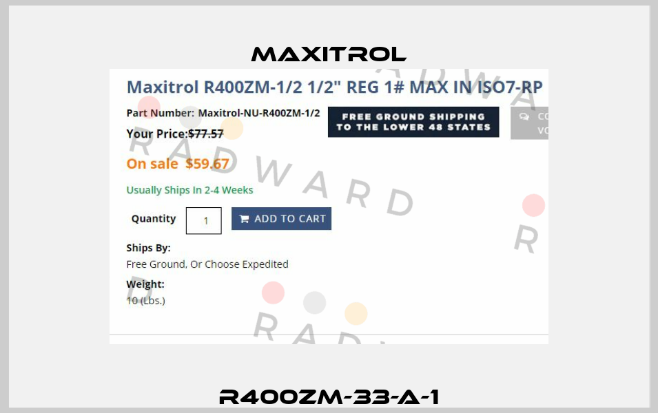 R400ZM-33-A-1 Maxitrol