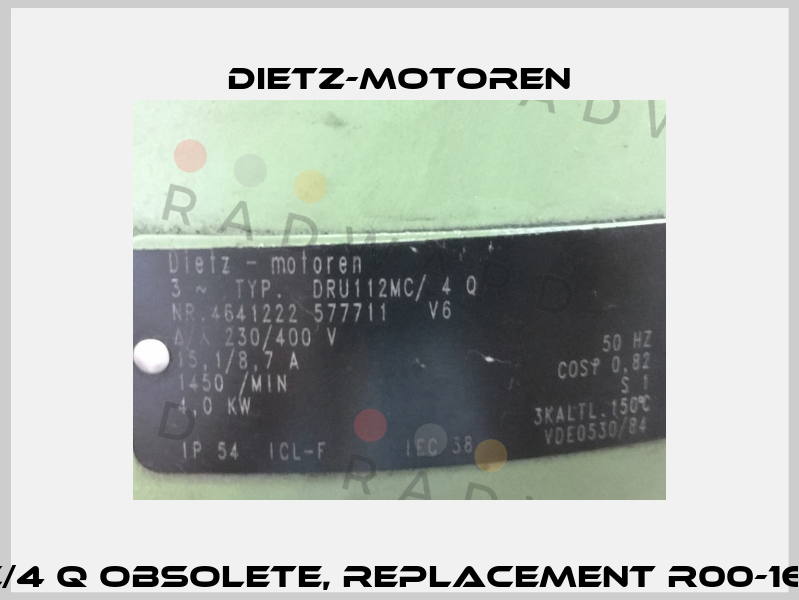DRU112MC/4 Q obsolete, replacement R00-166057-IE2  Dietz-Motoren