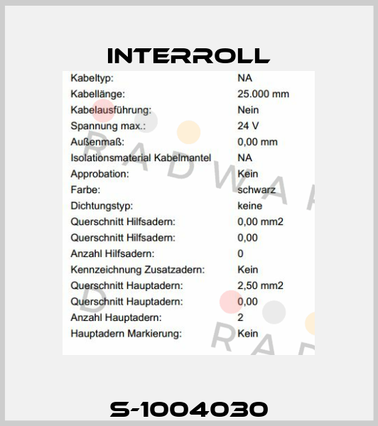 S-1004030 Interroll