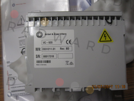 VIBROCONTROL 920 Bruel-Kjaer
