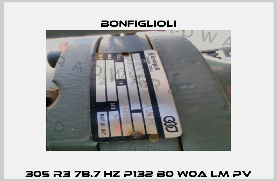305 R3 78.7 HZ P132 B0 W0A LM PV Bonfiglioli