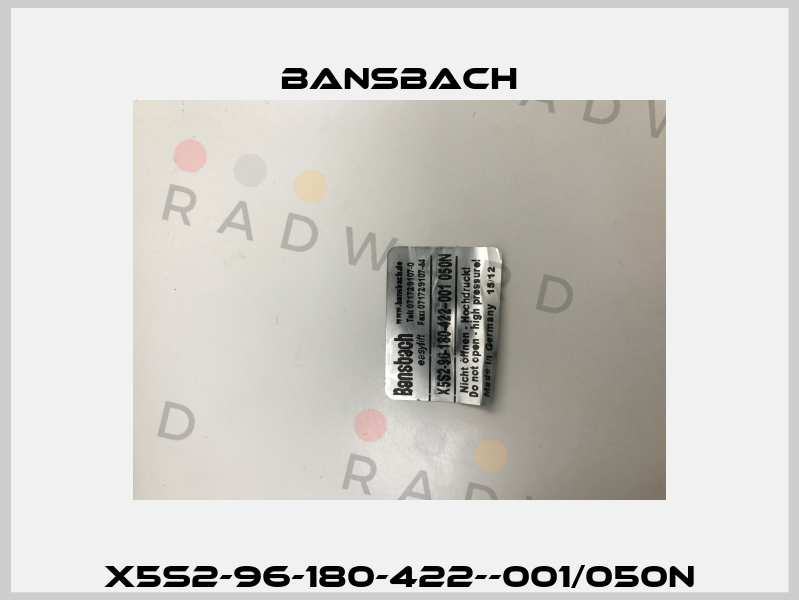X5S2-96-180-422--001/050N Bansbach