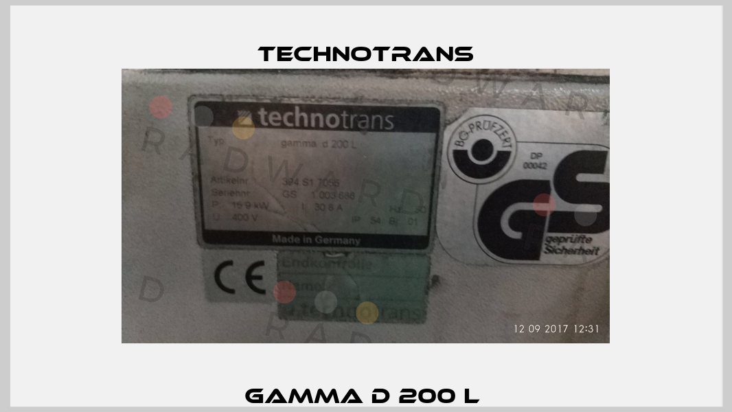 gamma d 200 L  Technotrans