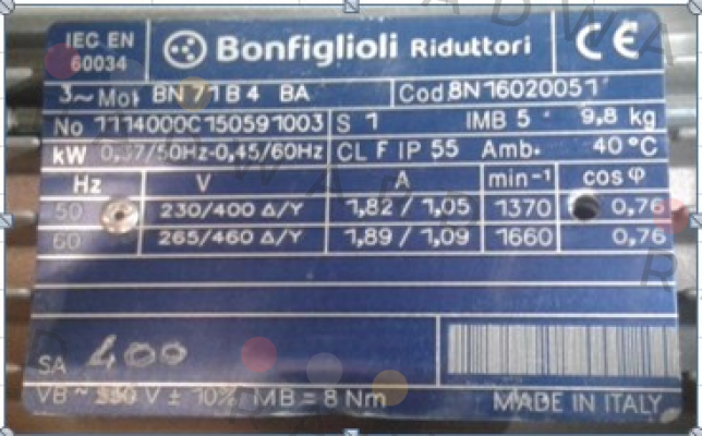 BN 71B 4 BA B5 Bonfiglioli