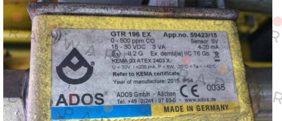 GTR 196 EX obsolete,replaced by GTR 196 EX(TOX) Ados