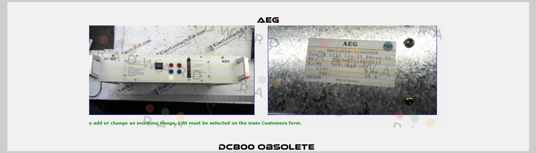 DC800 obsolete  AEG