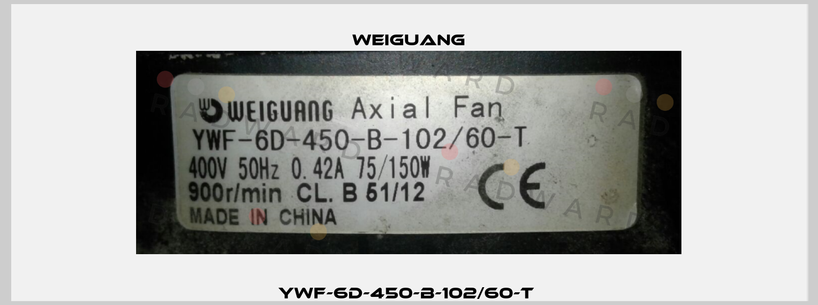 YWF-6D-450-B-102/60-T  Weiguang