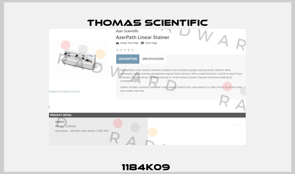 1184K09  Thomas Scientific