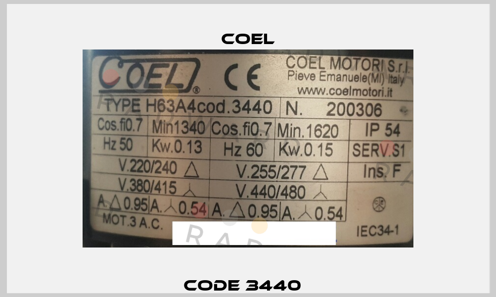 Code 3440   Coel