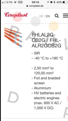 FHLAL2G-CB2G/FHL-ALR2GCB2G  35 mm2  Coroplast