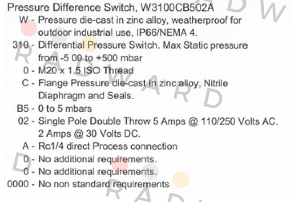 W-310-0-C-B5-02-A                    Delta Controls