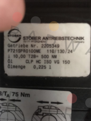 P721SPR0100ME1800964 +2205349 Stober