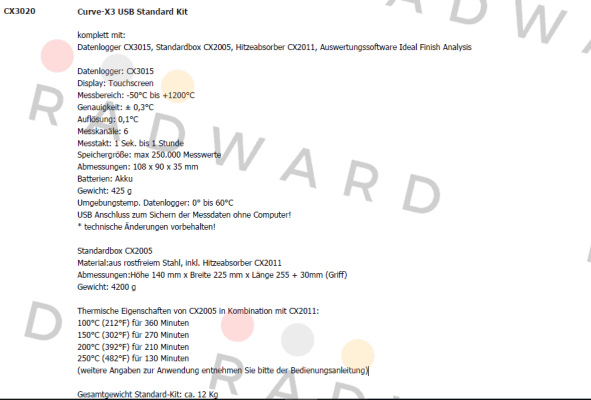 Curve-X3 USB Standard Kit ( CX3020) TQC