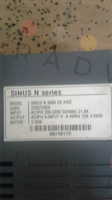 SINUS N 0005 2S XIK2 Santerno