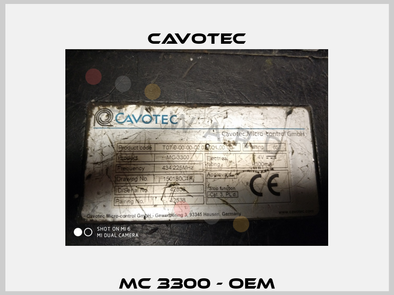 MC 3300 - OEM  Cavotec