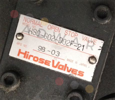 HS0-G02-D02F  Hirose Valve