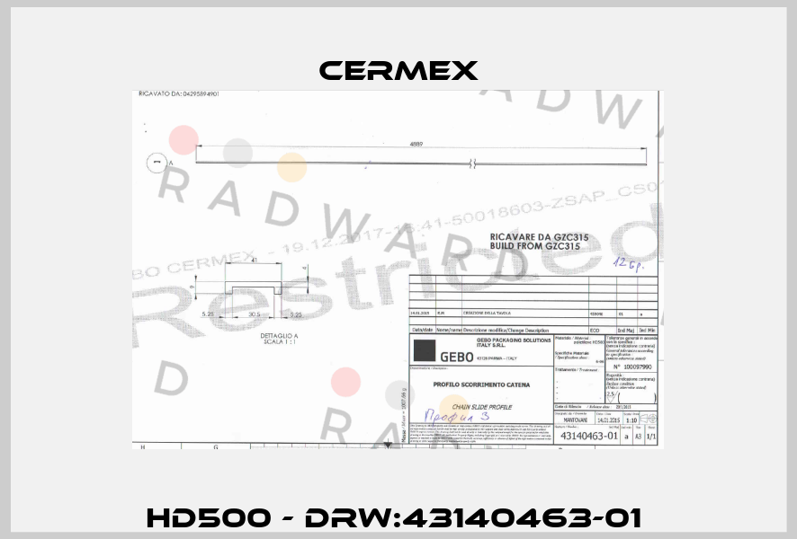 HD500 - Drw:43140463-01  CERMEX