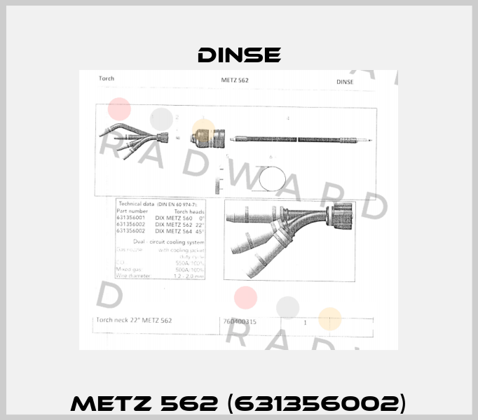METZ 562 (631356002) Dinse