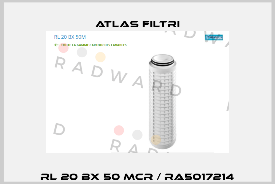 RL 20 BX 50 mcr / RA5017214 Atlas Filtri