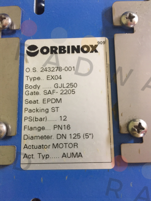 EPDM Sitzdichtung  Orbinox