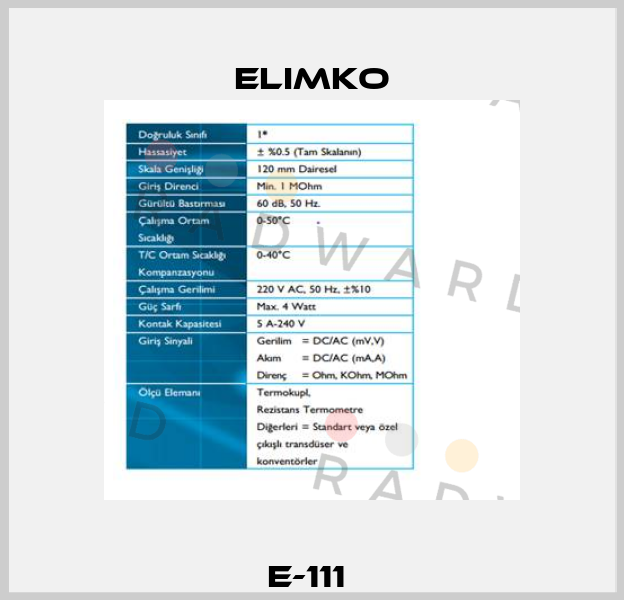 E-111  Elimko