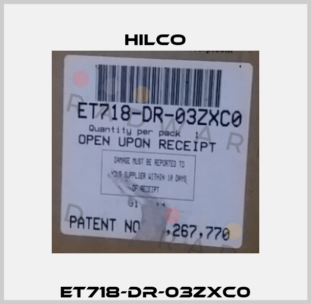 ET718-DR-03ZXC0 Hilliard