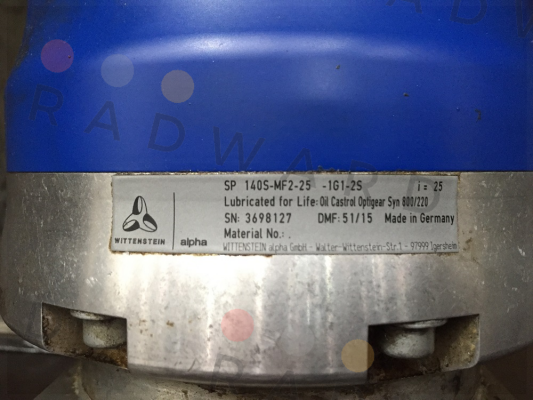 SP 140S-MF2-25-1G1-2S  Wittenstein