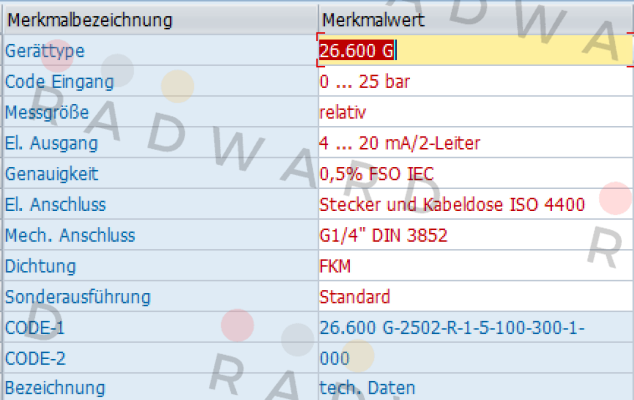 26.600G-2502-R-1-5-100-300-1-000 Bd Sensors