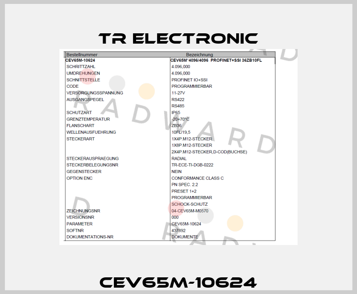 CEV65M-10624 TR Electronic