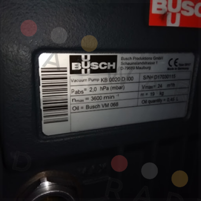 KB 0020 D 100 SM XX Busch