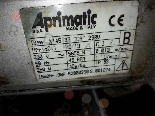 XT45 B7 "CA" 230 V Aprimatic