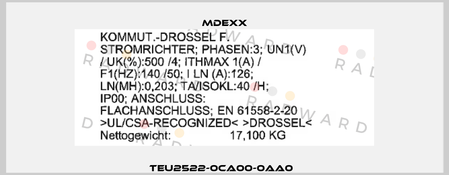 TEU2522-0CA00-0AA0   Mdexx