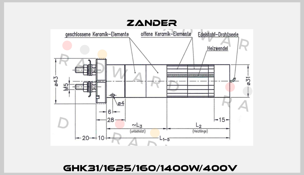 GHK31/1625/160/1400W/400V  Zander