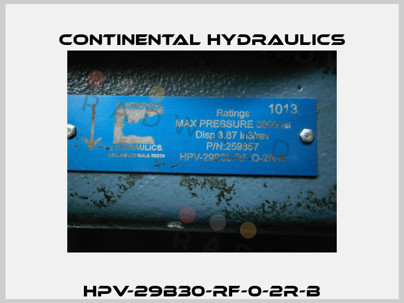 HPV-29B30-RF-0-2R-B Continental Hydraulics