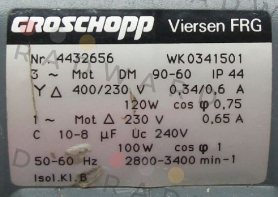 WK0341501 obsolete  Groschopp