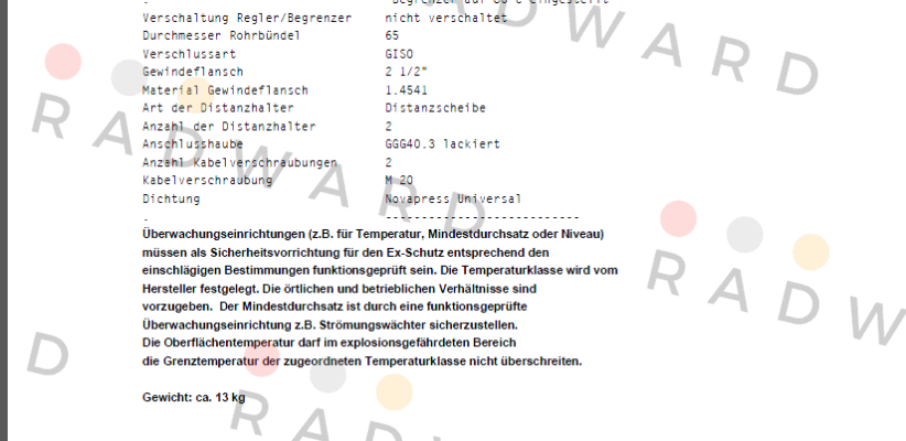 95F/RC-Exdet1,5T3/T200´C  Schniewindt