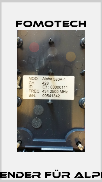 Ersatzsender für ALPHA 580A  Fomotech