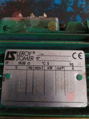 LS 80 LT, No:L260220PA054 Bonfiglioli